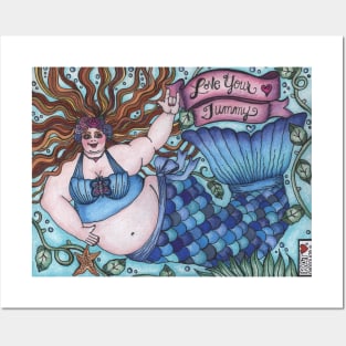 Love Your Tummy Mermaid Posters and Art